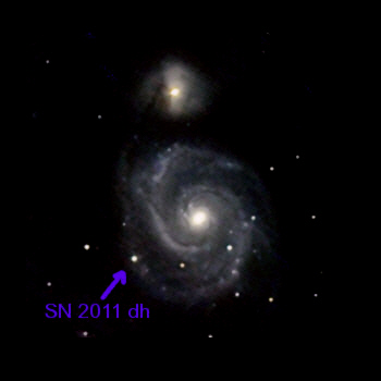 Supernova 2011 in M 51