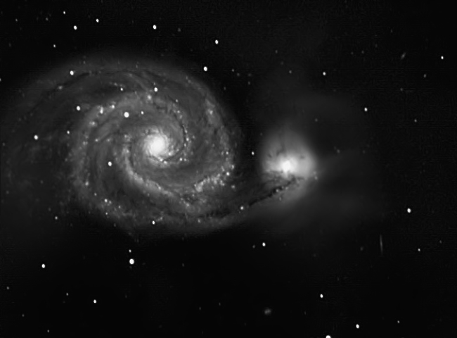 Ein tiefer Blick auf die Galaxie Messier 51