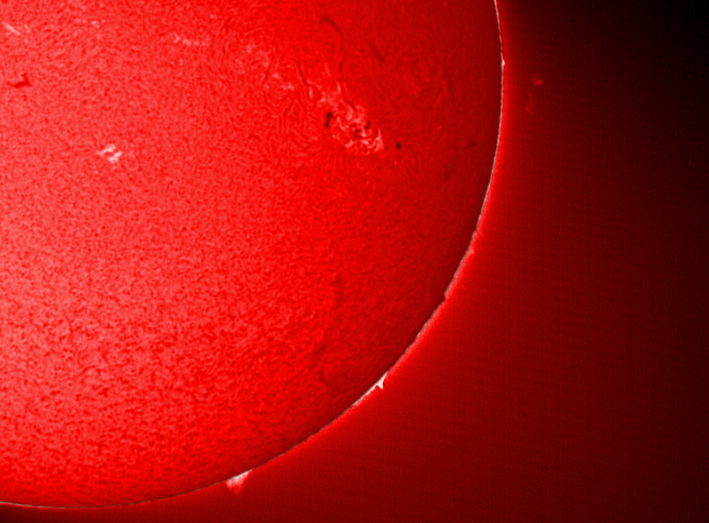 Sonnen-Komposit im Licht der Wasserstofflinie